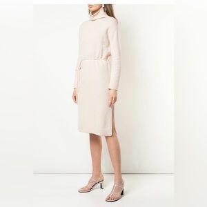 VINCE Blush Wool & Cashmere Turtleneck Sweater Dress- Small